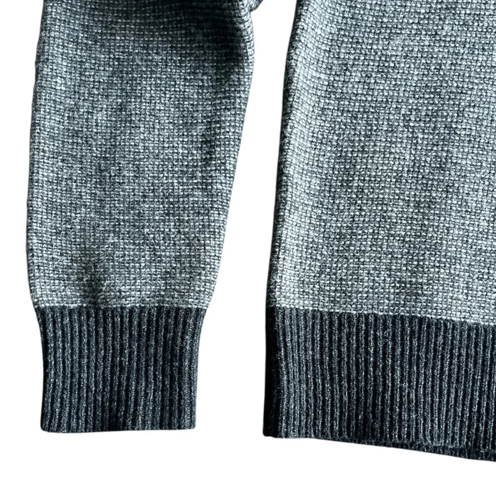 J.Crew Wool Textured Collared Sweater Medium Gray